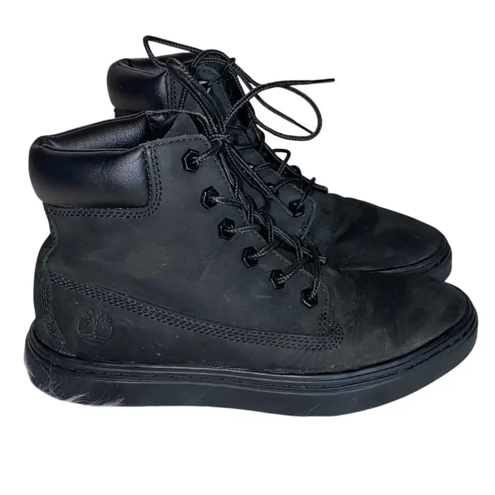 Timberland Black Londyn Leather Lace Up Sneakers 6